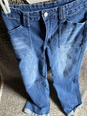 Women's Flare Wide-Leg Jeans in Mid Blue